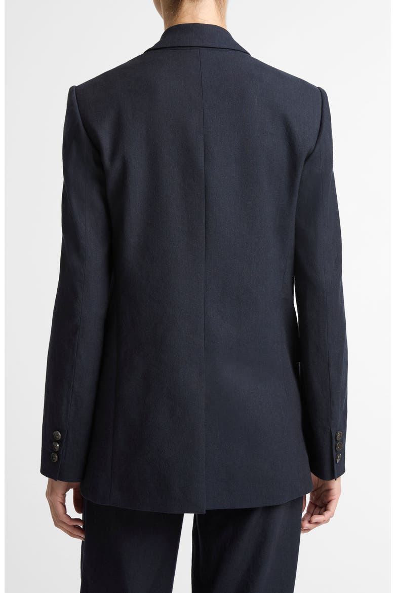One-Button Linen Blend Blazer, Alternate, color, COASTAL