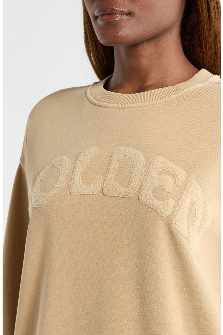 Cloud 9 Fleece Oversize Crewneck Sweatshirt, Alternate, color, SAND