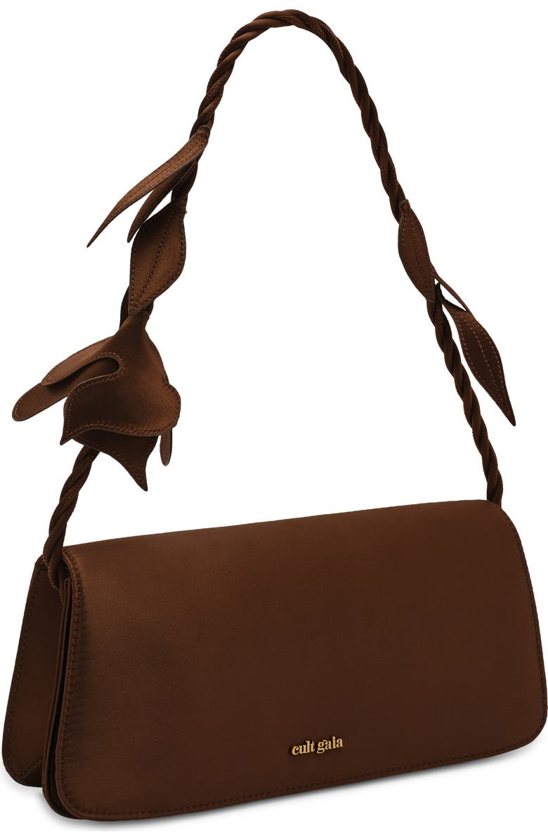 Cult Gaia Cosette Satin Shoulder Bag, Alternate, color, Luwak