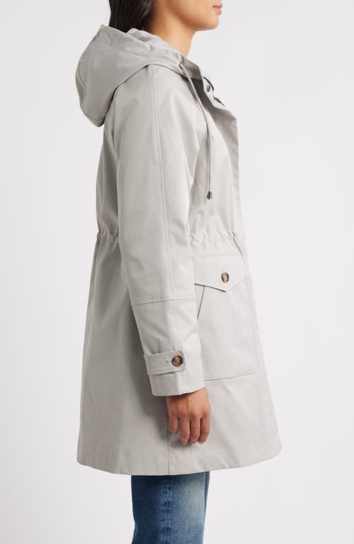 Bernardo Hooded Raincoat In Gray
