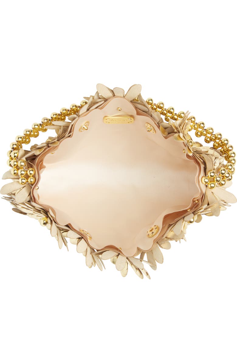 VANINA The Inflorescence Baguette Handbag, Alternate, color, Gold