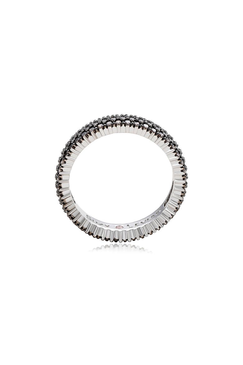 Pavé Brown Cubic Zirconia Eternity Band Ring, Alternate, color, WHITE/BROWN