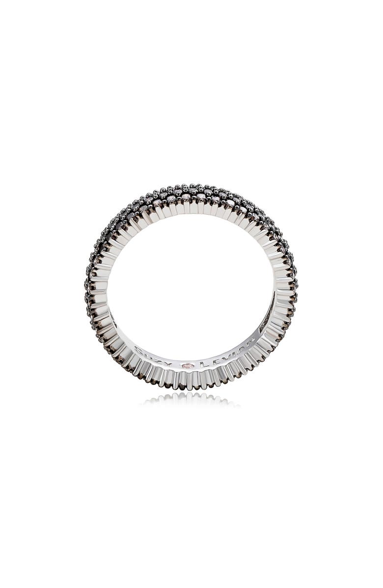 SUZY LEVIAN Pavé Brown Cubic Zirconia Eternity Band Ring, Alternate, color, White/Brown