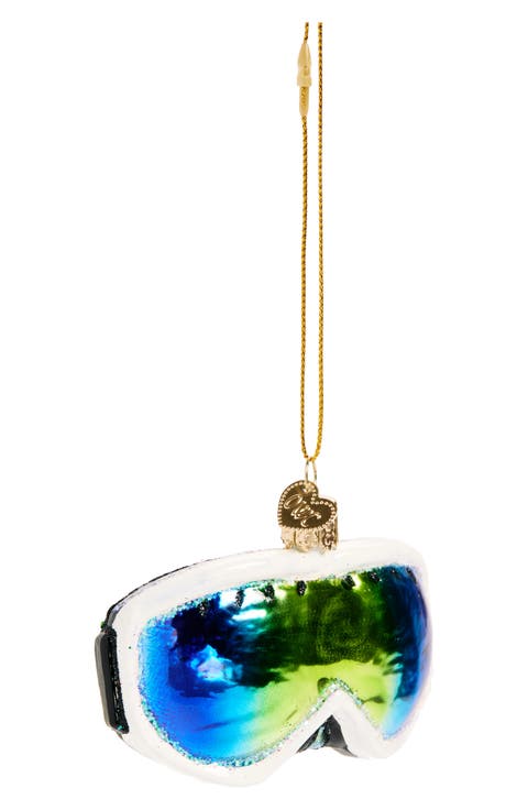 Ski Goggles Glass Ornament