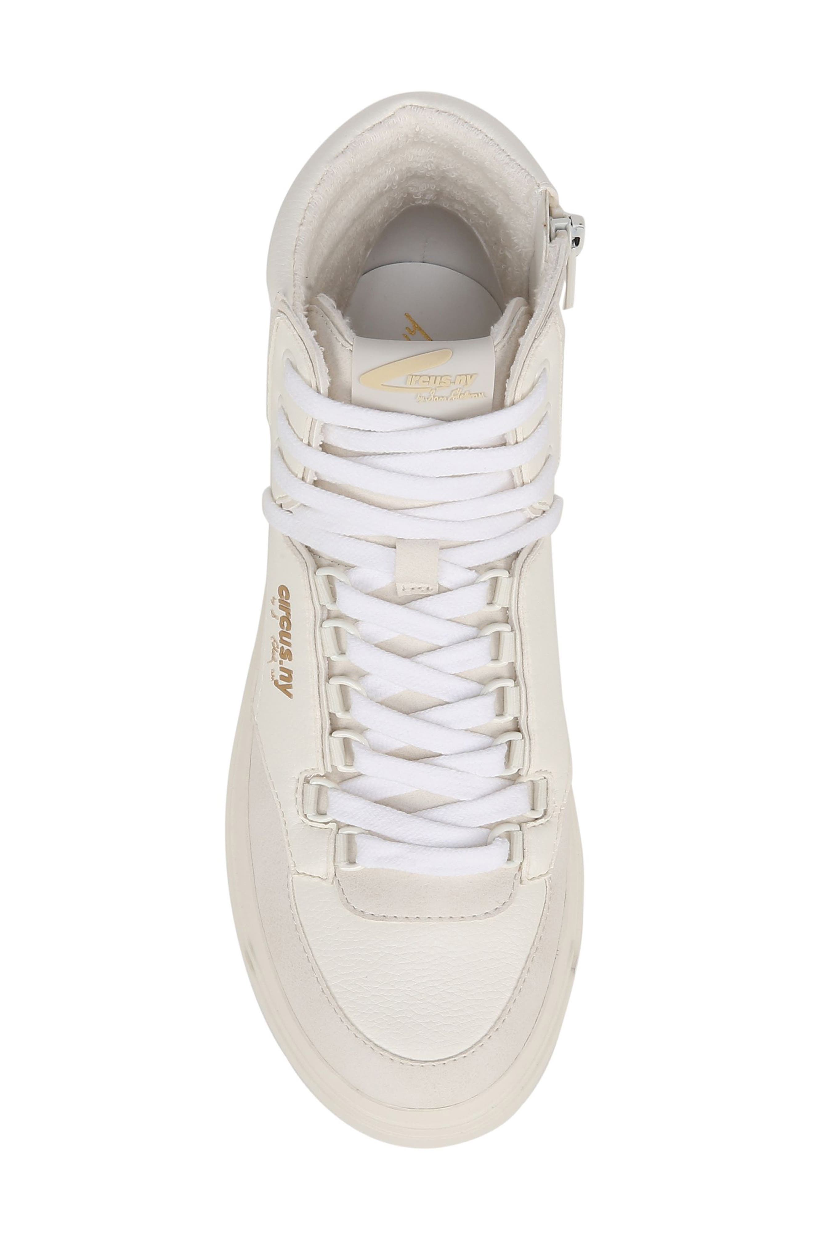 Circus NY by Sam Edelman Irving High Top Platform Sneaker, Alternate, color, White/ Off White