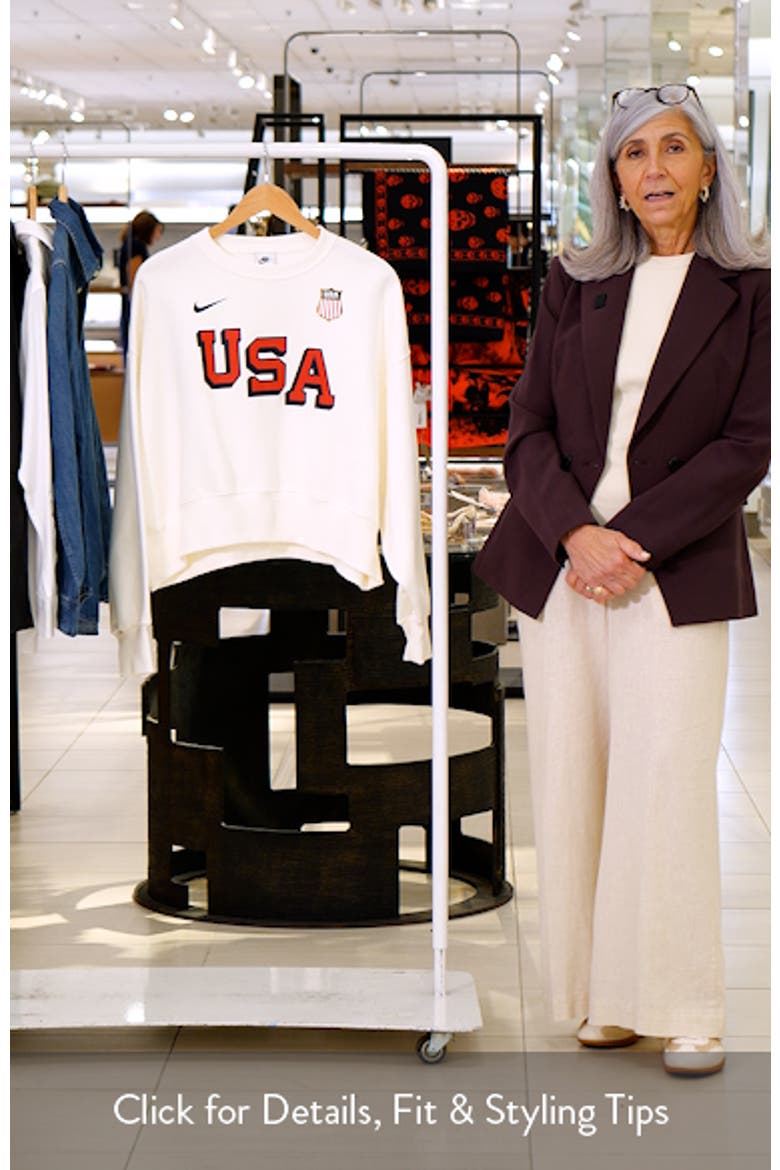 Women's Nike Cream US Hockey Oversized Phoenix Fleece Sweatshirt video