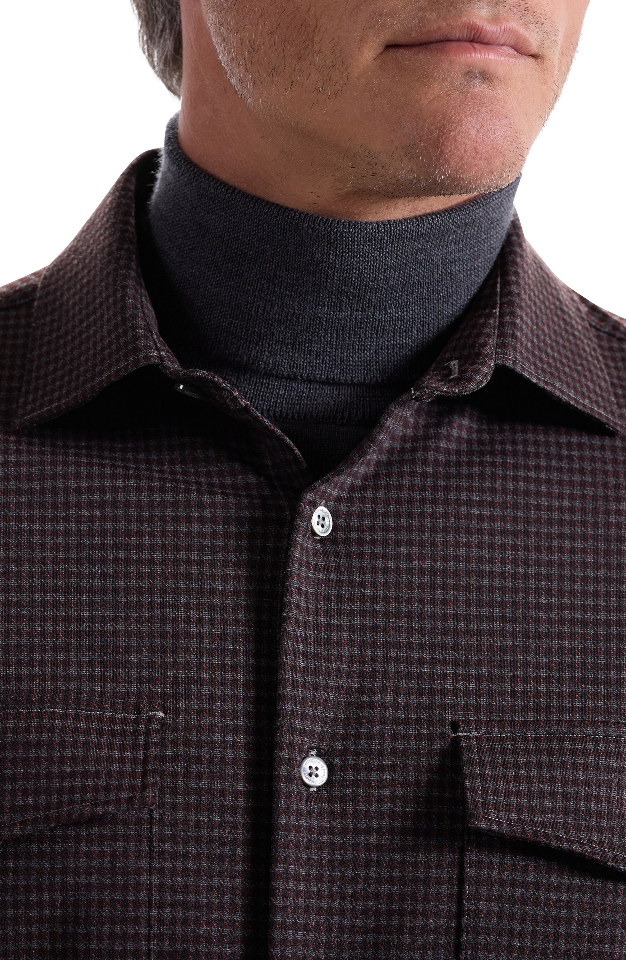 Knit Button-Up Shirt - image 4