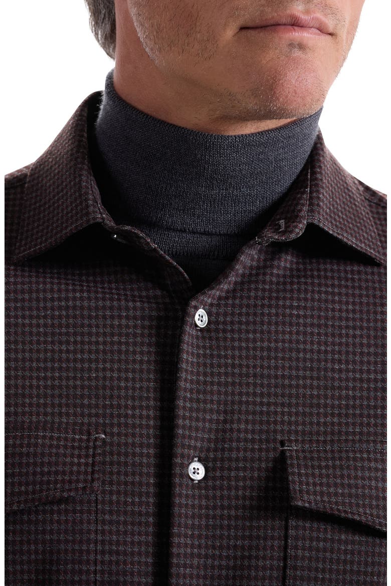 Knit Button-Up Shirt, Alternate, color, BORDEAUX