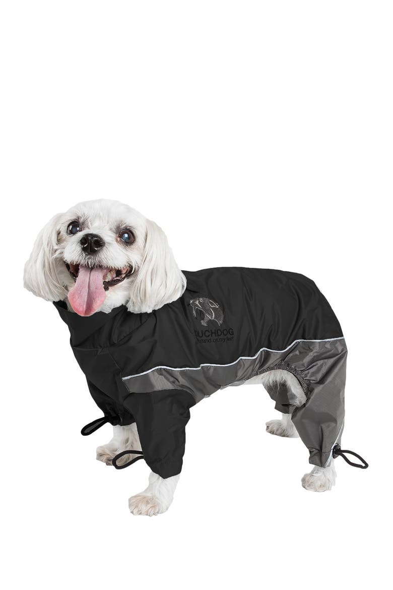 Quantum-Ice Full-Bodied Adjustable and 3M Reflective Dog Jacket w/ Blackshark Technology - XLarge, Main, color, BLACK GREY