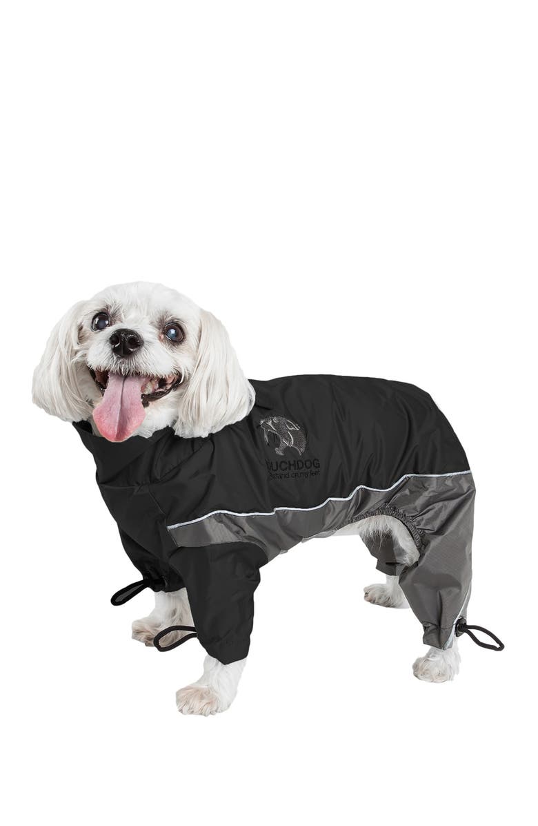 TOUCHDOG Quantum-Ice Full-Bodied Adjustable and 3M Reflective Dog Jacket w/ Blackshark Technology - XLarge, Main, color, Black Grey