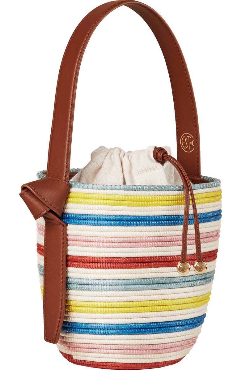 La Ligne x Cesta Lunch Pail Straw Handbag, Main, color,