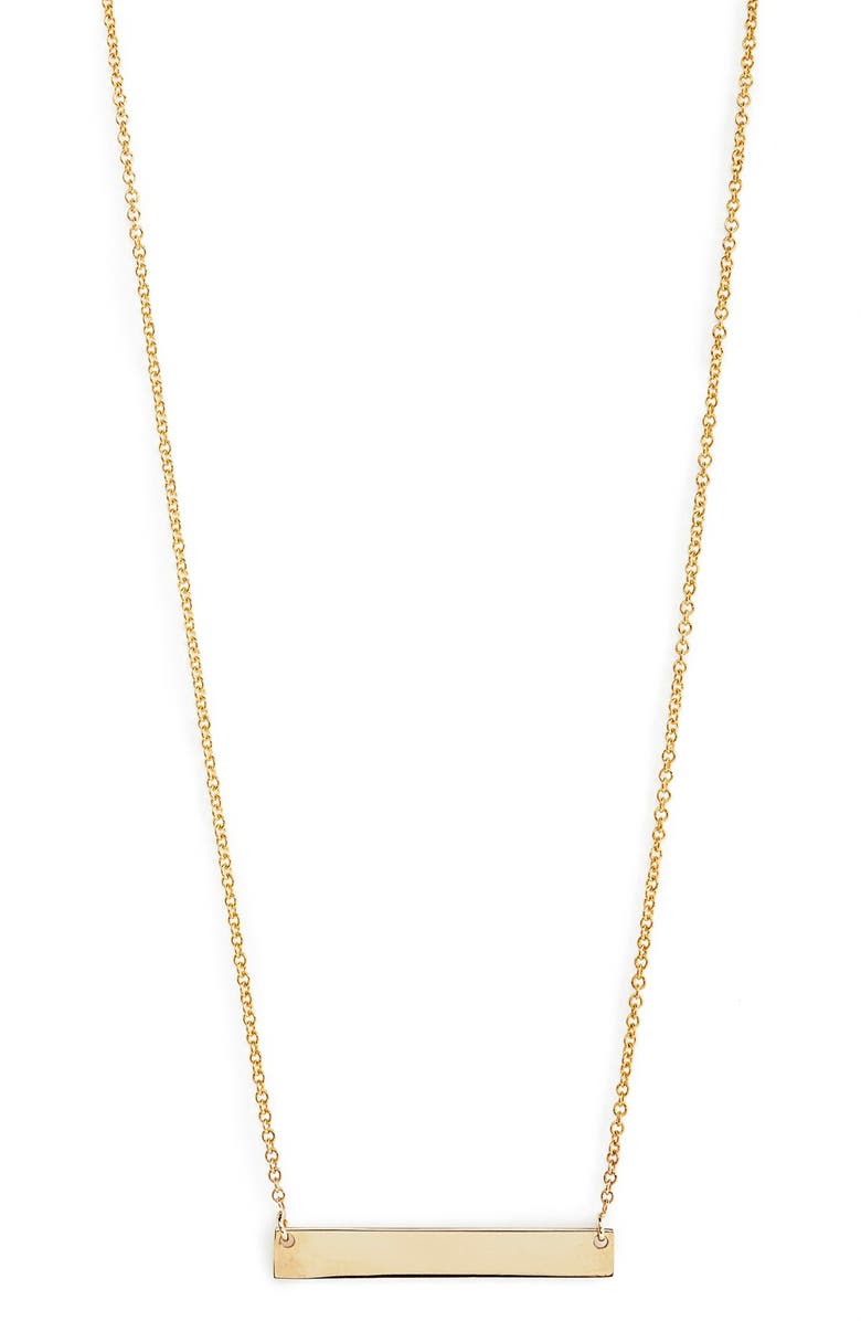 Bony Levy 14K Gold Bar Pendant Necklace, Main, color,