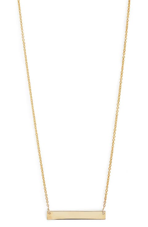 14K Gold Bar Pendant Necklace (Nordstrom Exclusive)