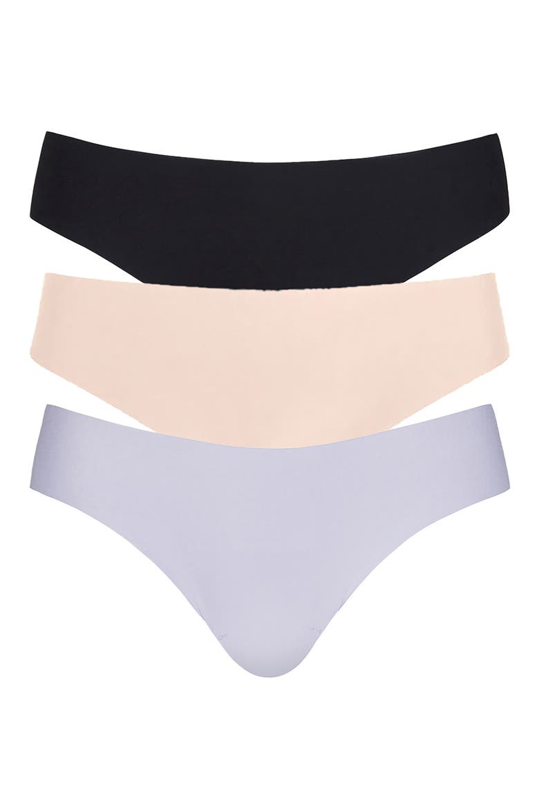 Butter Assorted 3-Pack Thongs, Main, color, MULTI COLORED