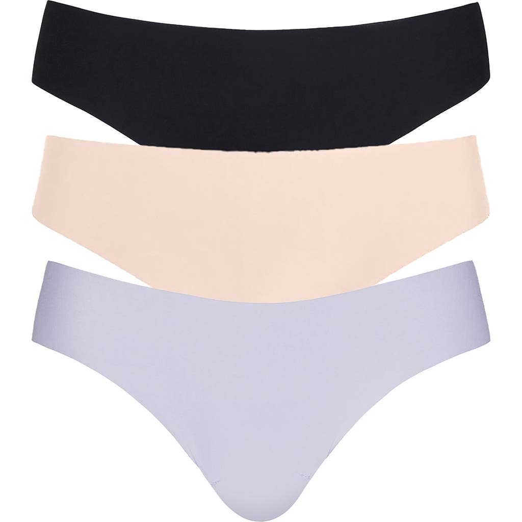 Commando Butter Assorted 3-pack Thongs In Purple