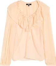PAIGE Michelina Ruffle Neck Top