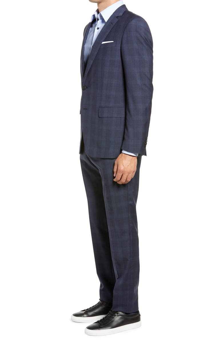 BOSS Huge/Genius Slim Fit Plaid Wool Suit, Alternate, color, 