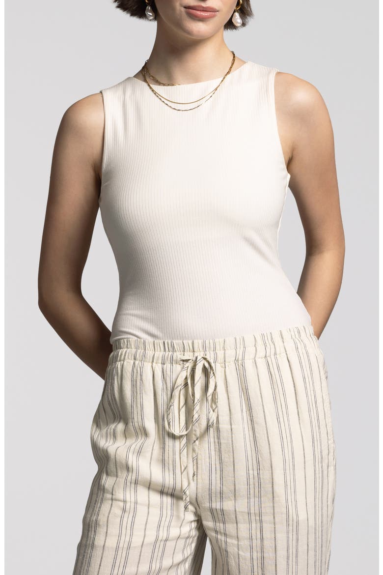 Britton Ribbed Tank, Main, color, BLANC