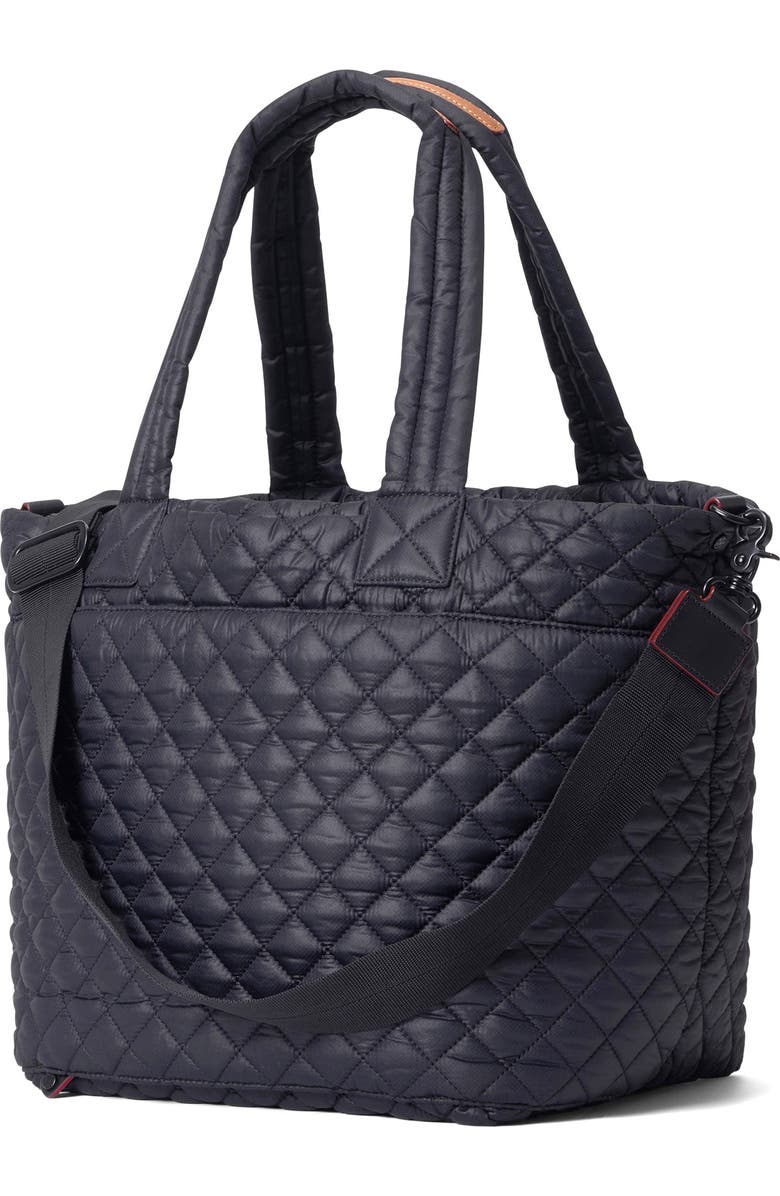MZ Wallace Medium Metro Deluxe Diamond Quilted Nylon Tote, Alternate, color, Black