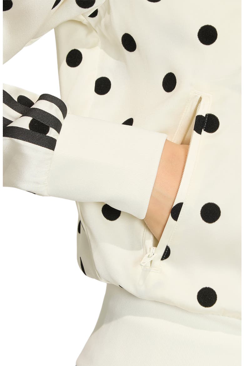 Firebird Polka Dot Satin Track Jacket, Alternate, color, OWHITE