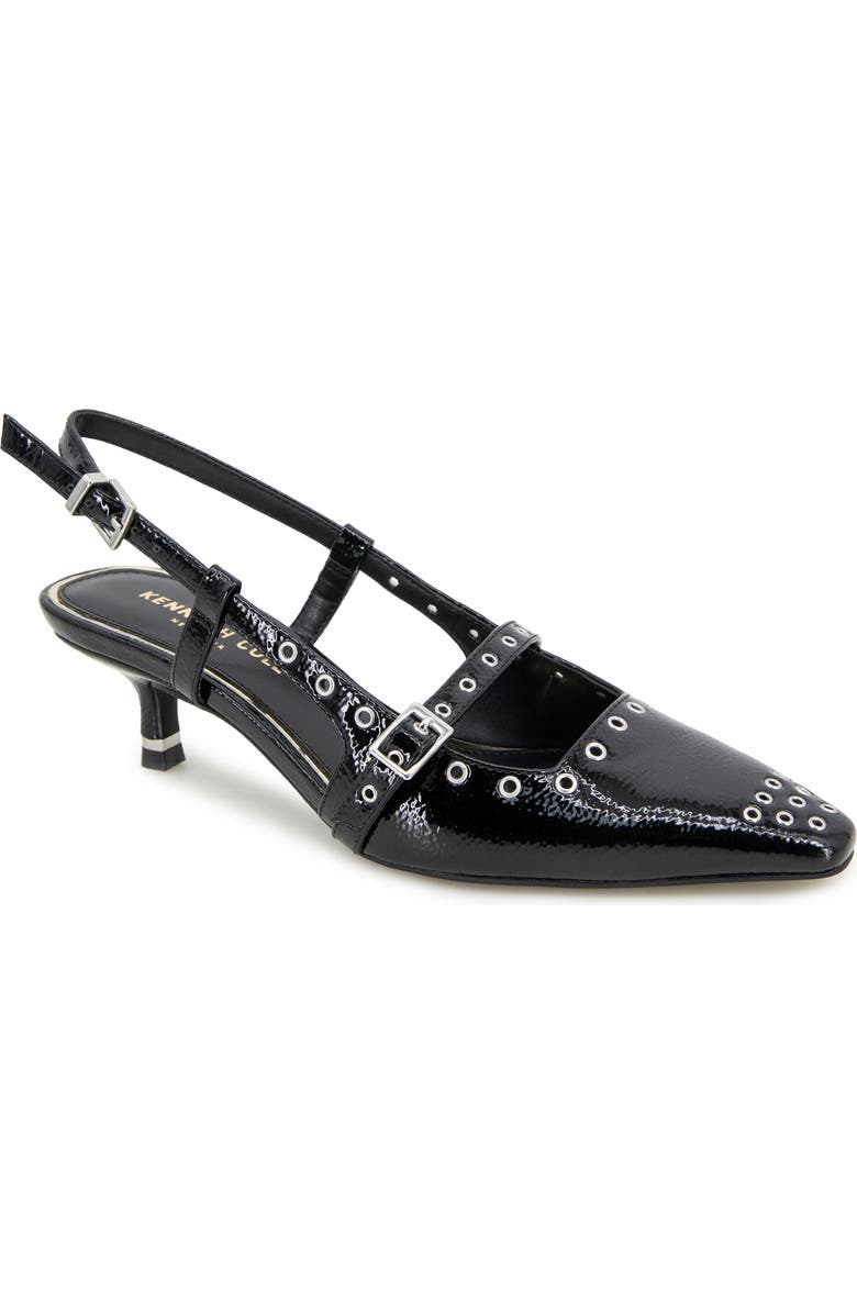 Kenneth Cole Martha Eyelet Slingback Kitten Heel Pump, Main, color,