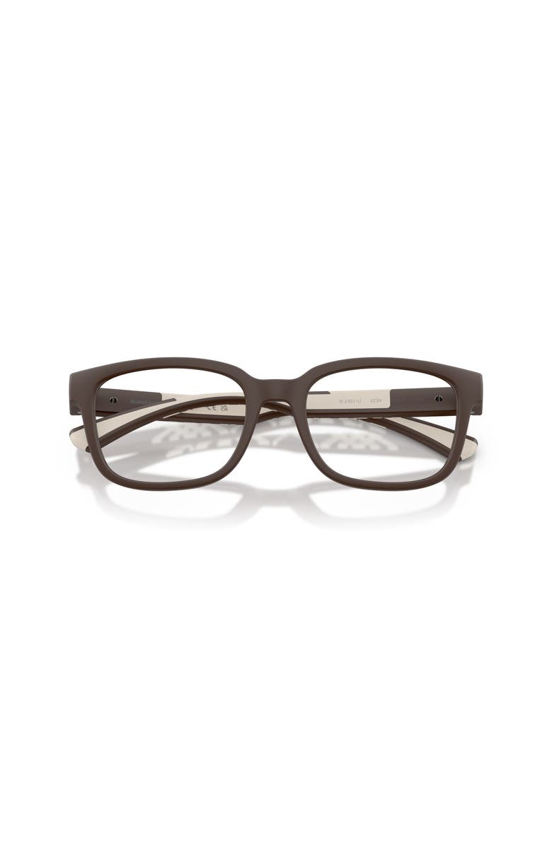 Burberry 52mm Rectangle optical glasses, Alternate, color, Brown