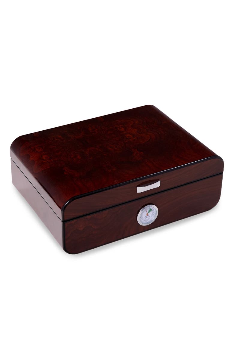 Bey-Berk Gerard 40 Cigar Humidor, Alternate, color, Brown
