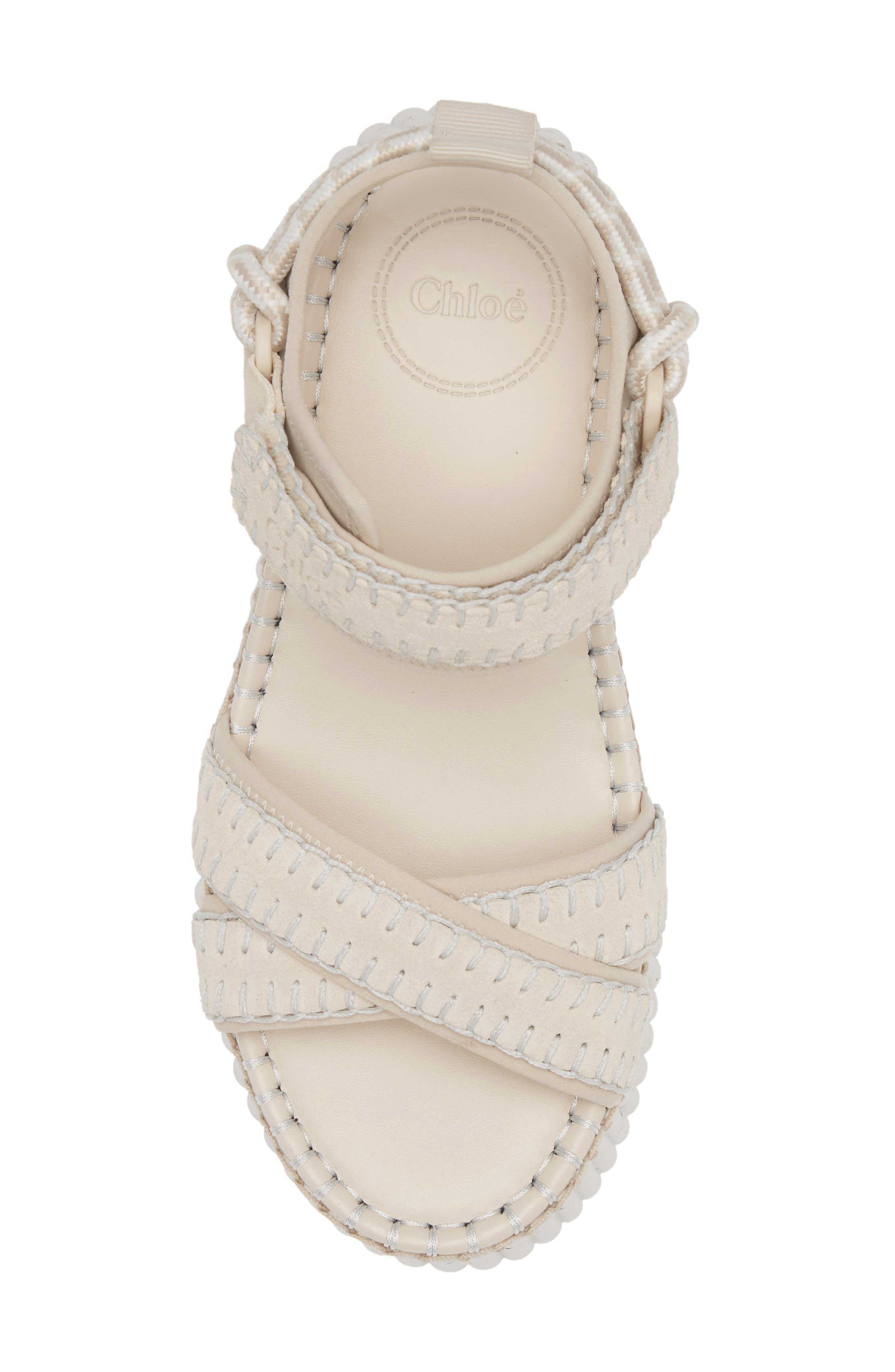 Chloé Nama Platform Sandal, Alternate, color, White