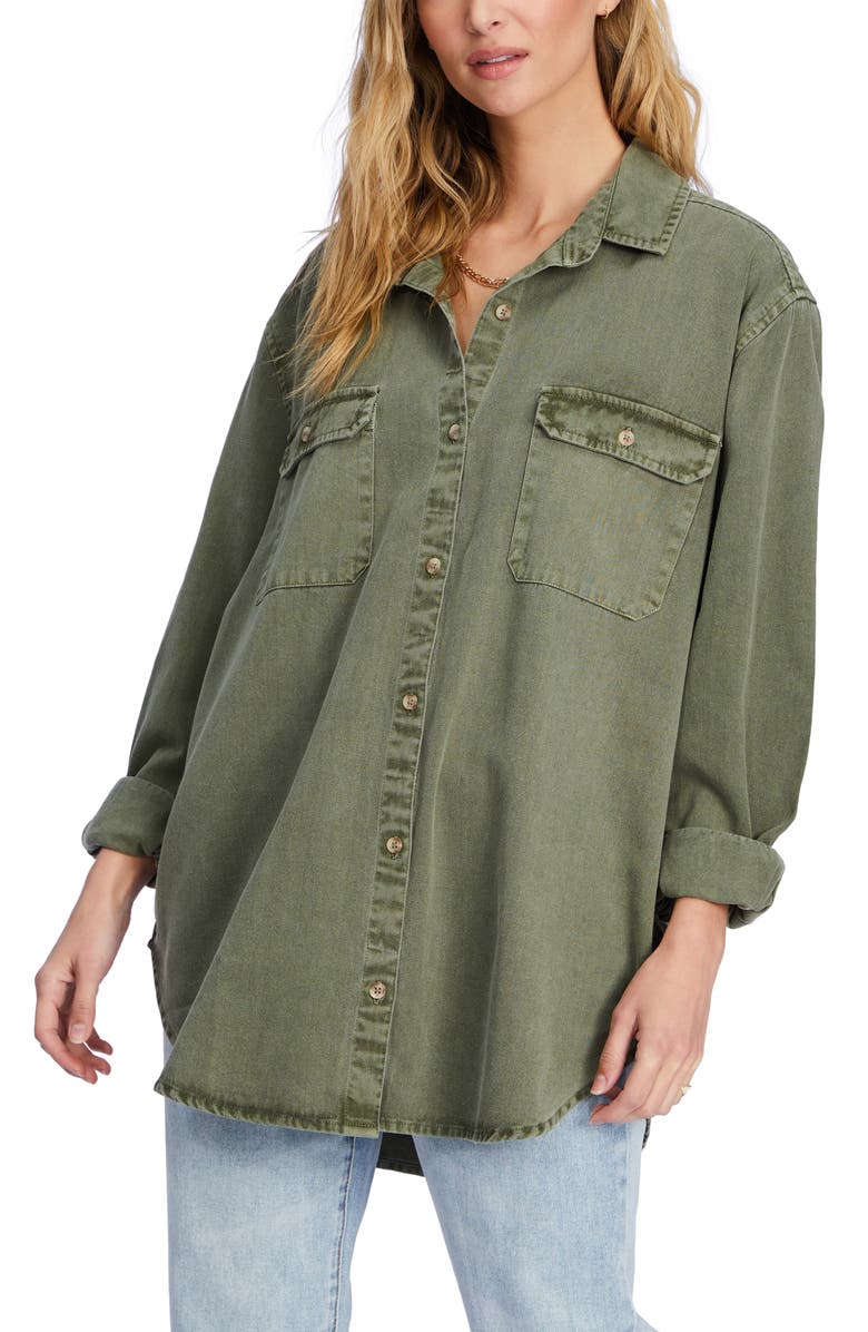 Billabong So Stoked Shirt Jacket, Main, color, Canteen