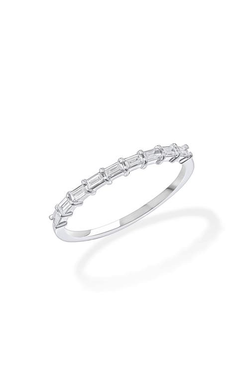 Lana Diamond Baguette Stacking Ring In Silver