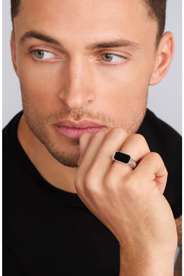 Men's Anthem Onyx Signet Ring, Alternate, color, ONYX