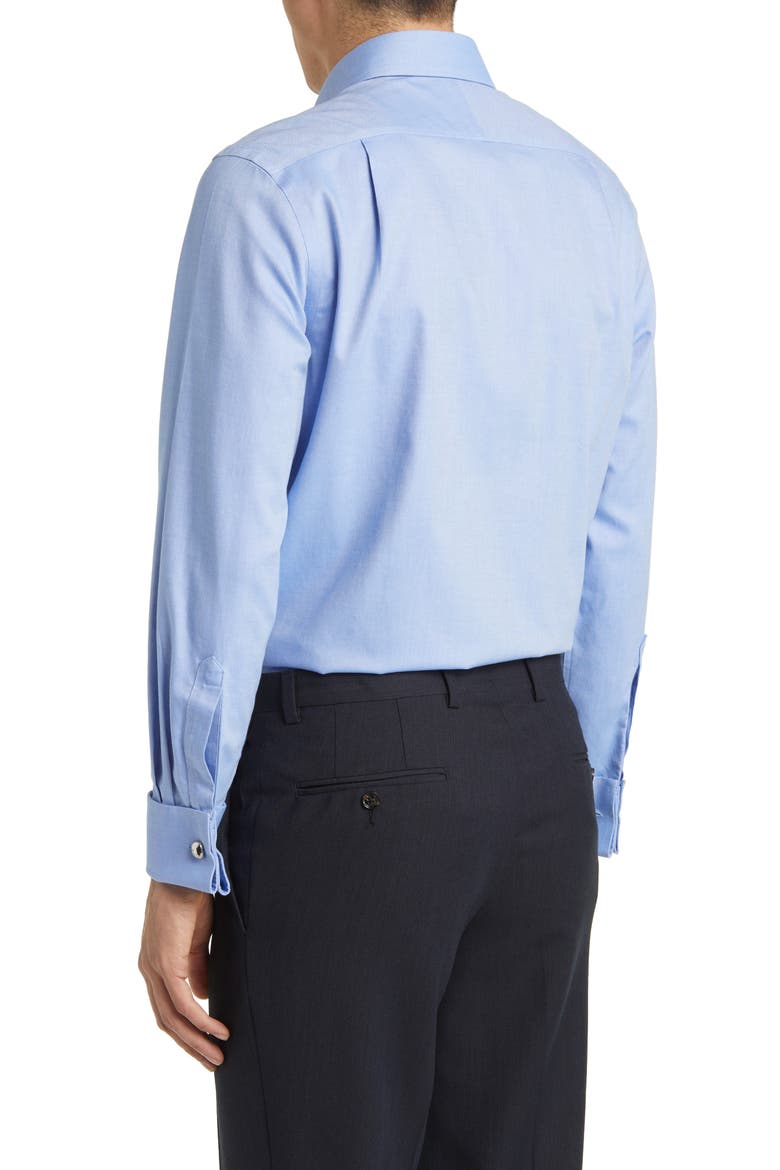 Non-Iron Royal Oxford Slim Fit Shirt Double Cuff, Alternate, color, BLUE