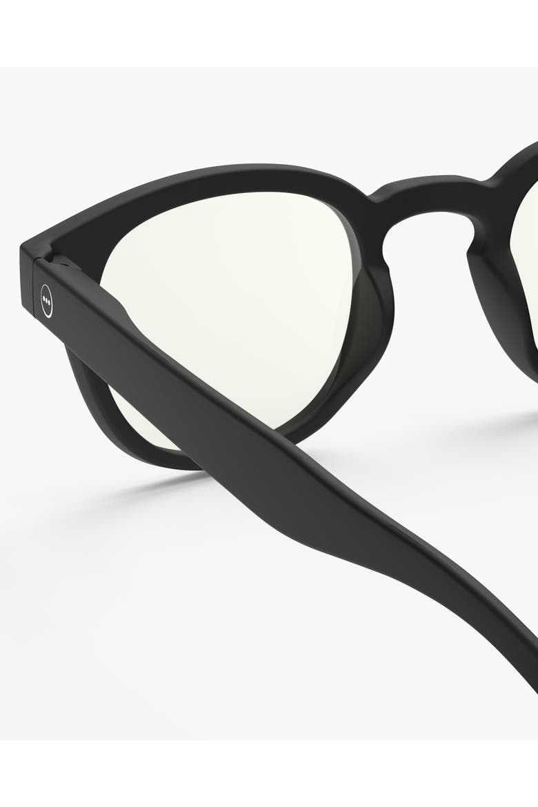 #C 49mm Square Screen Glasses, Alternate, color, Black