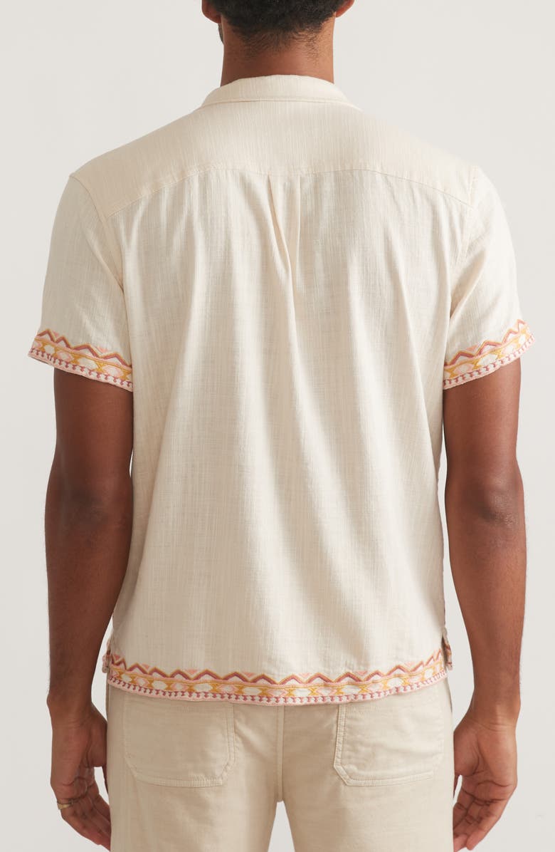 Marine Layer Embroidered Stretch Cotton Camp Shirt, Alternate, color, 