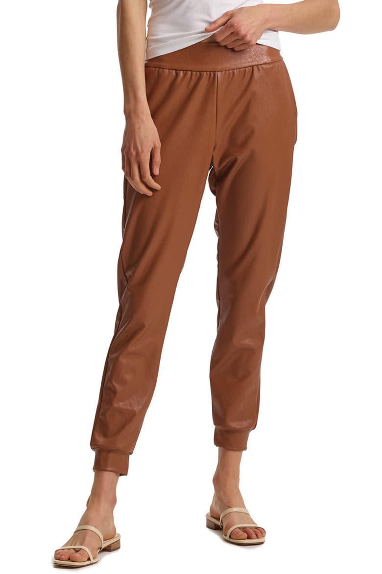 Faux Leather Jogger Pants video