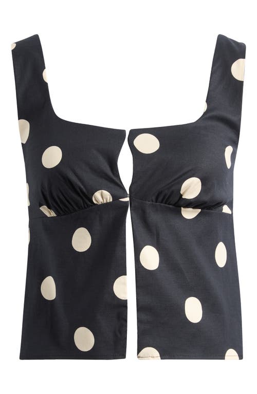 Reformation Jianna Top Moon Dot In Black
