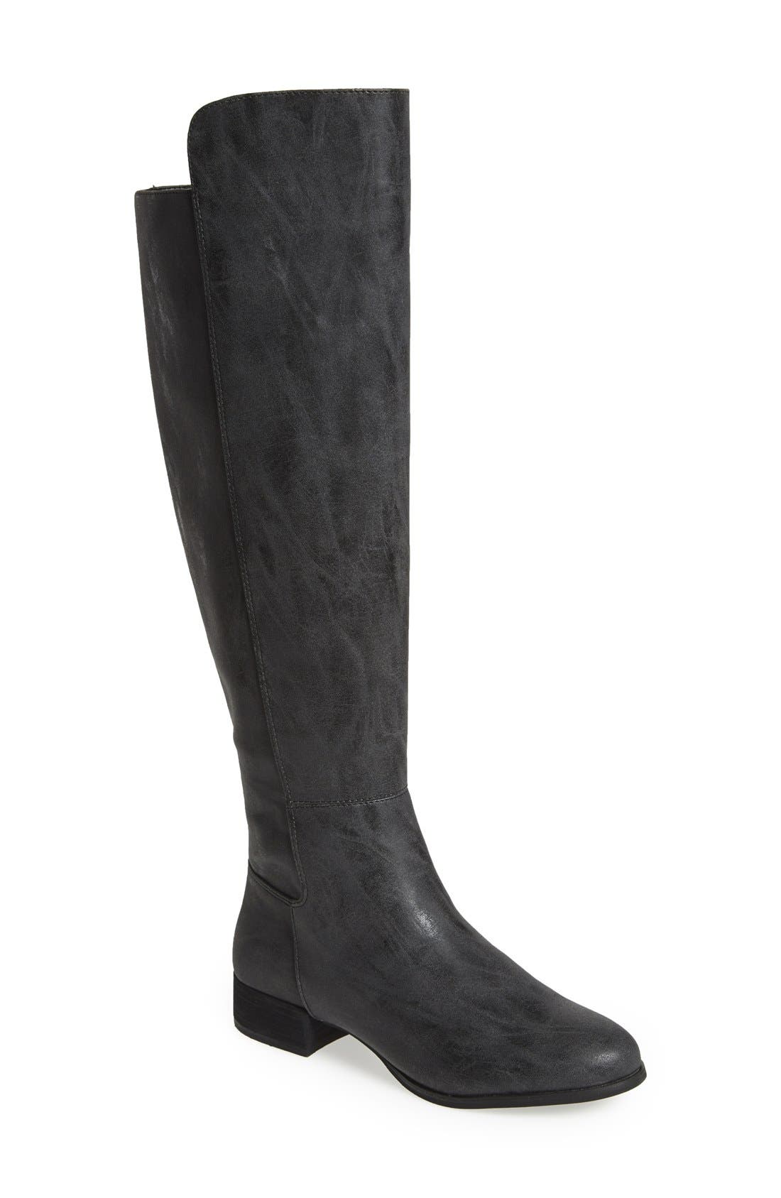 'Vineyard' Riding Boot, Main, color, BLACK FAUX LEATHER