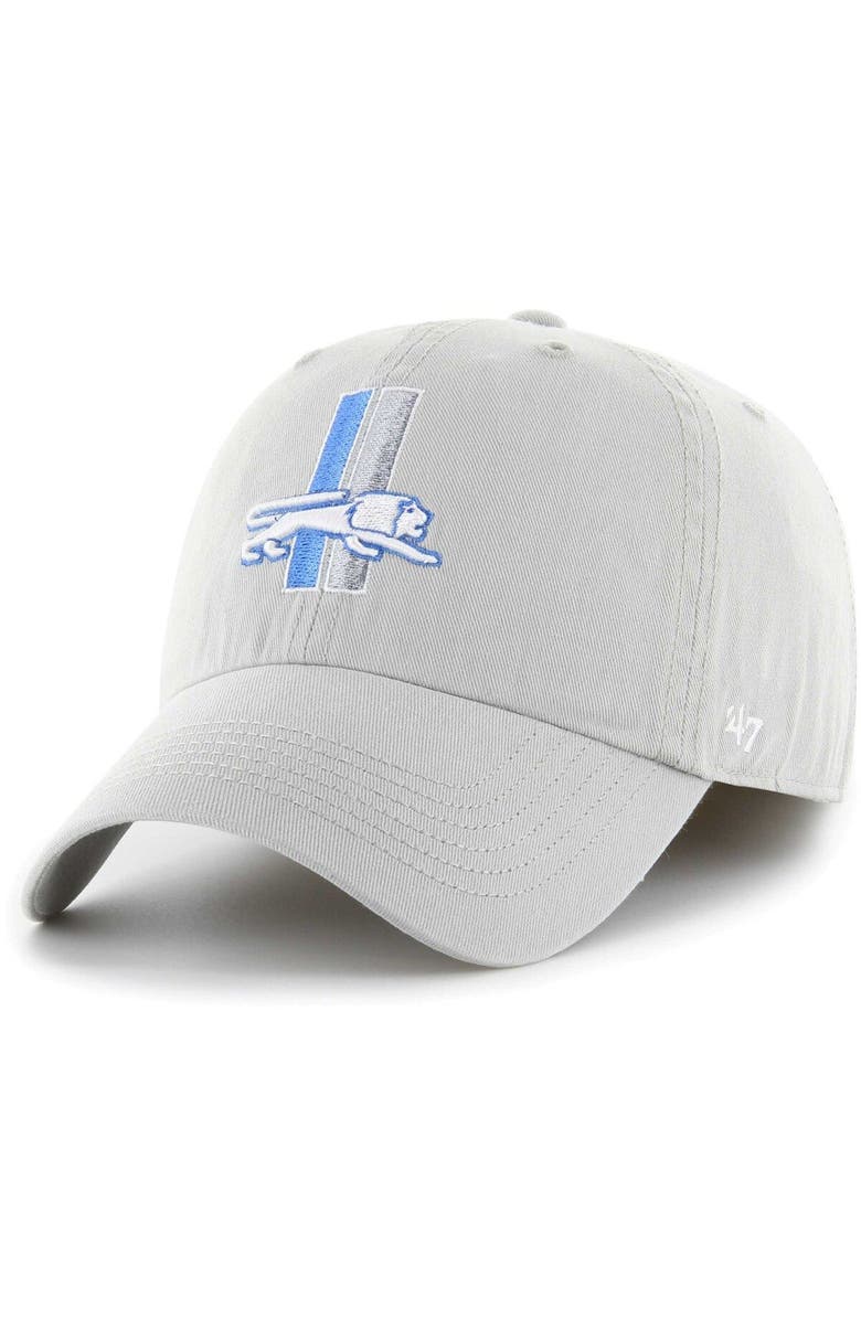'47 Men's '47 Gray Detroit Lions Gridiron Classics Franchise Legacy Fitted Hat, Alternate, color, Gray