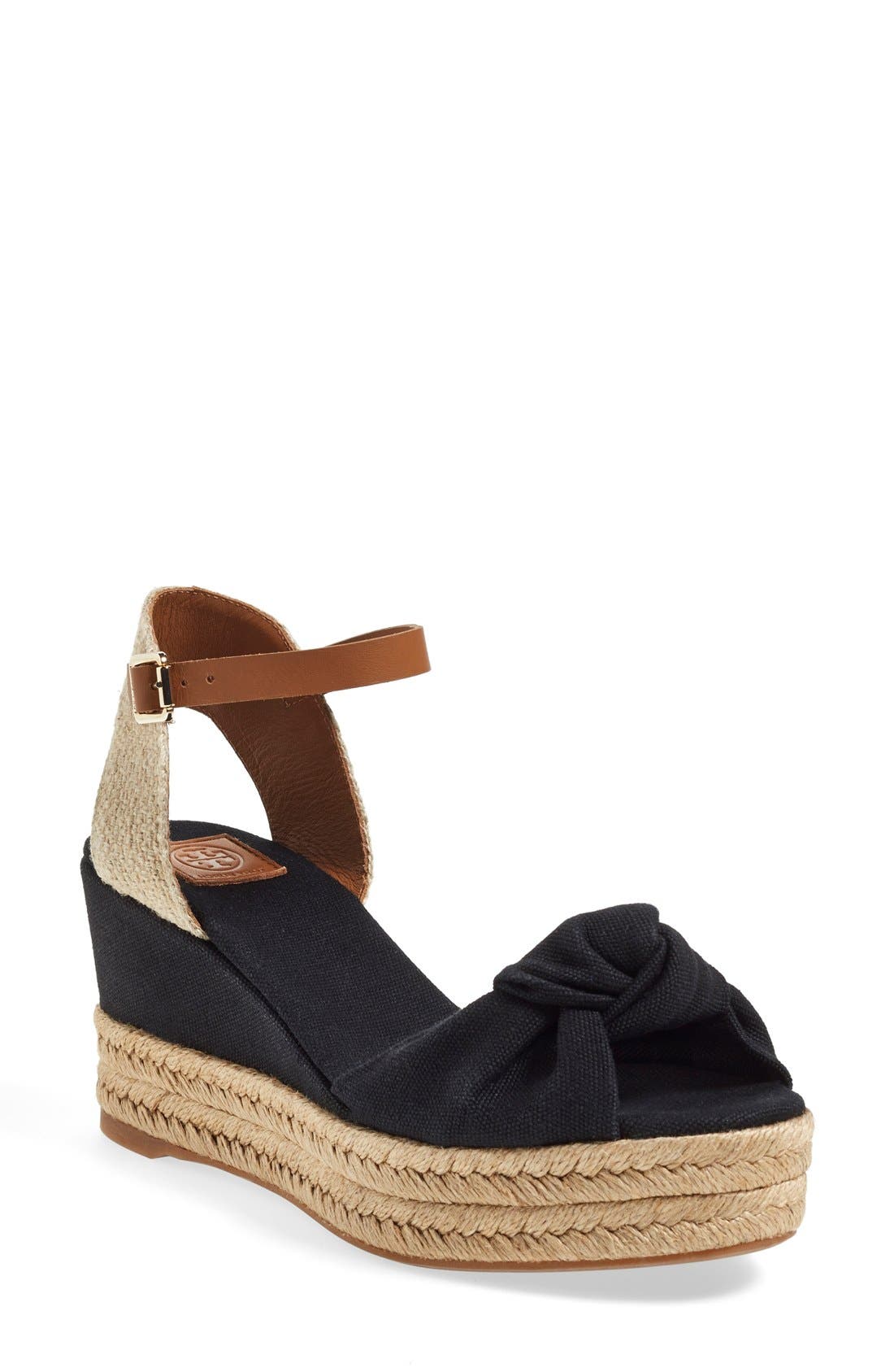 Tory Burch Ankle Strap Espadrille Platform Sandal, Main, color, 