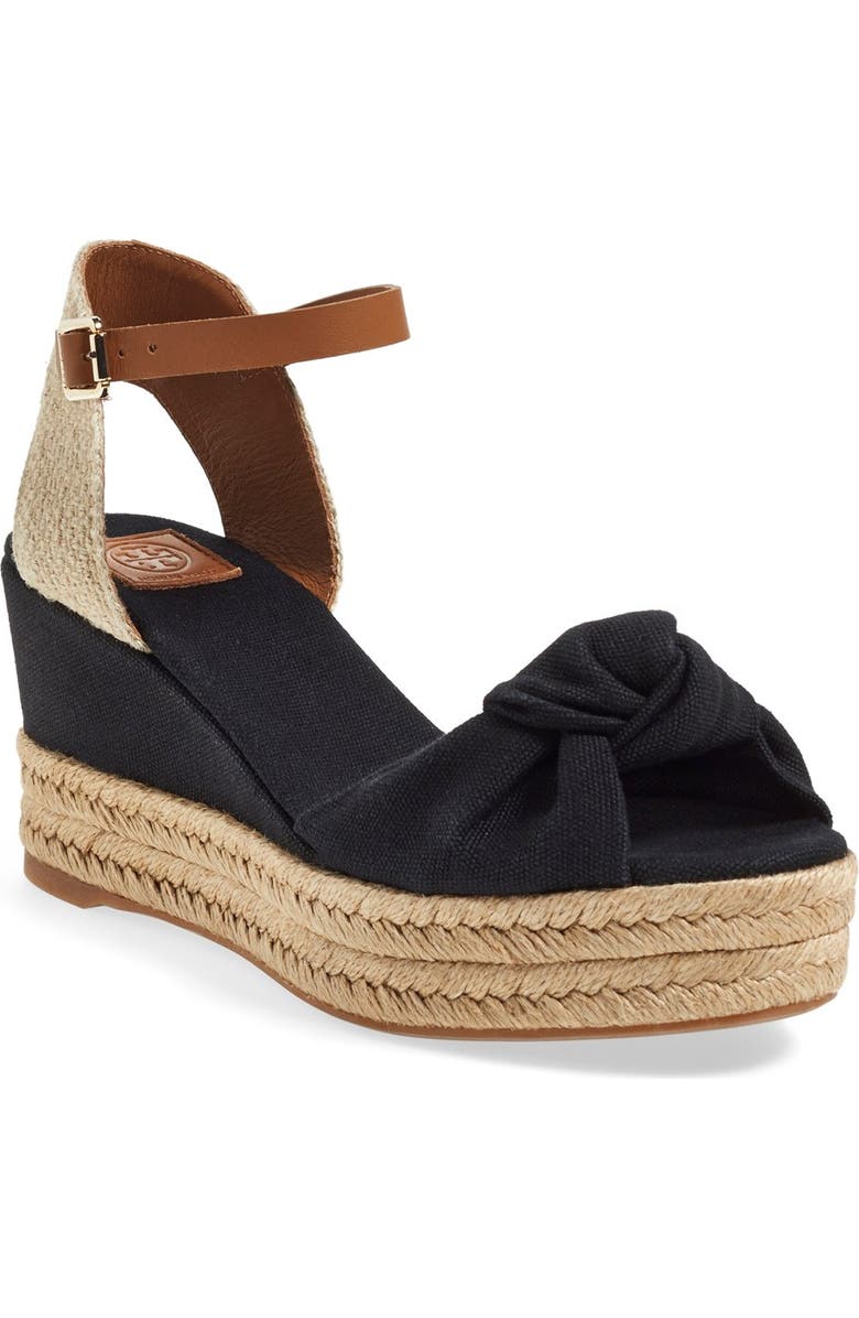 Tory Burch Ankle Strap Espadrille Platform Sandal, Main, color,