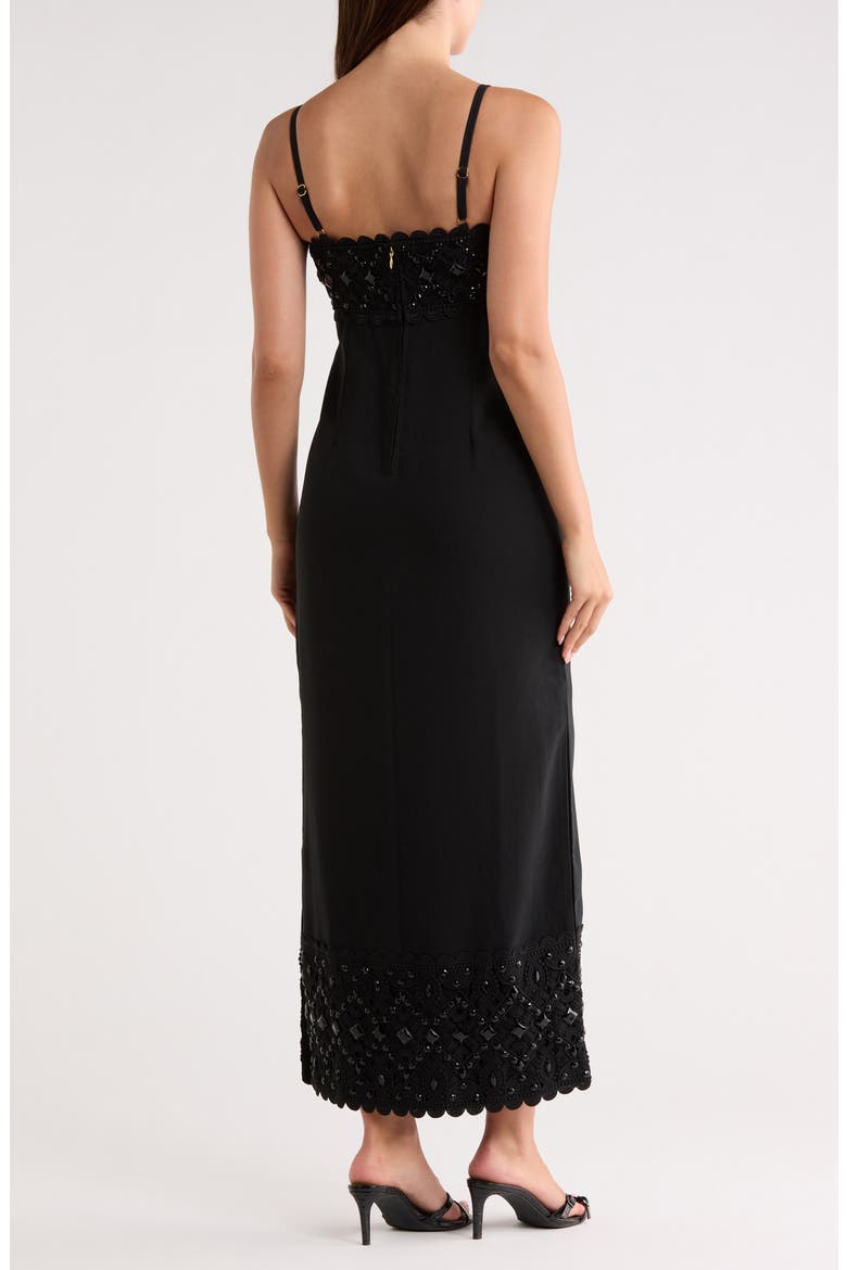 Vena Embellished Maxi Dress, Alternate, color, NOIR