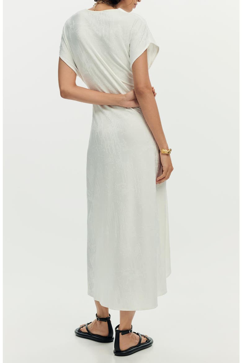 Asymmetric Short Sleeve Dress, Alternate, color, WHITE