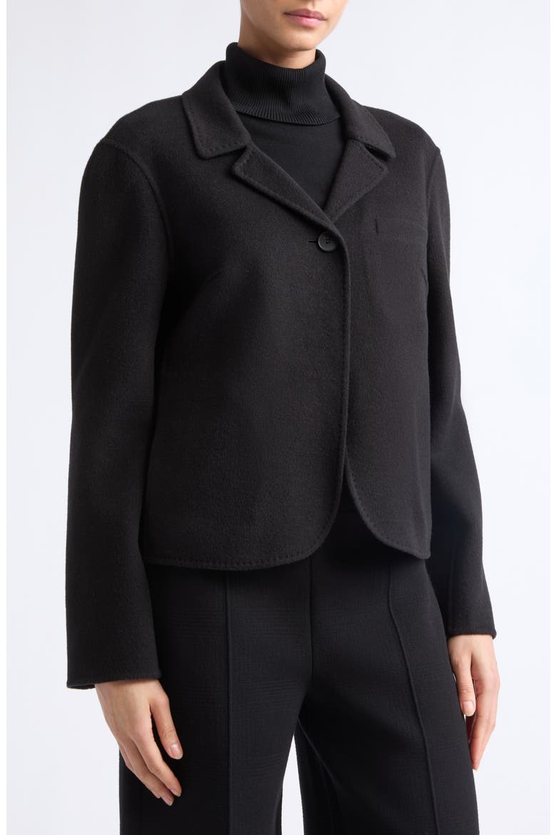 Wool & Cashmere Notch Lapel Blazer, Alternate, color, BLACK
