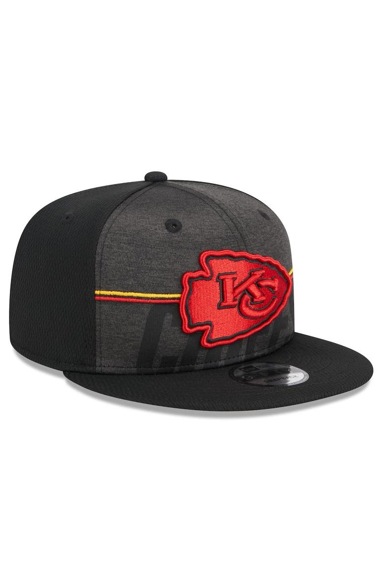 New Era Men's New Era Black Kansas City Chiefs 2023 NFL Training Camp Team Colorway 9FIFTY Snapback Hat, Alternate, color,