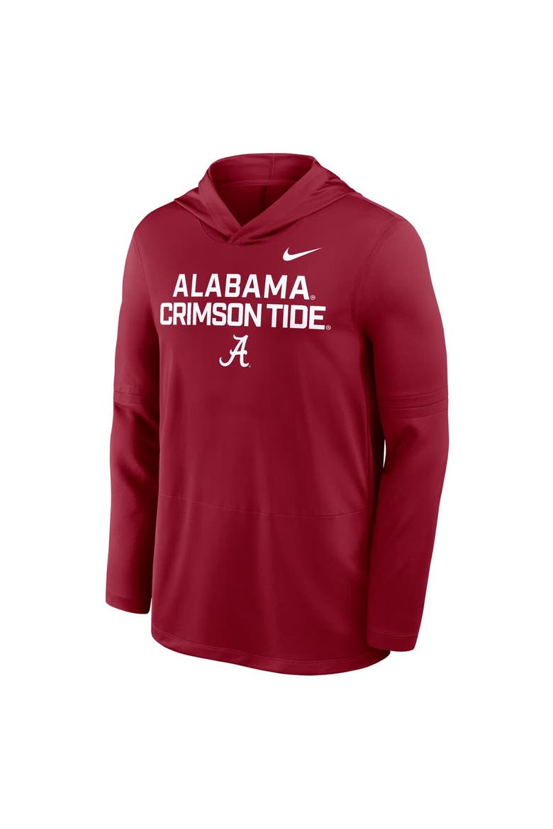 Men's Nike Crimson Alabama Crimson Tide 2025 Sideline Dri-FIT Long Sleeve Hoodie T-Shirt, Alternate, color, Crimson