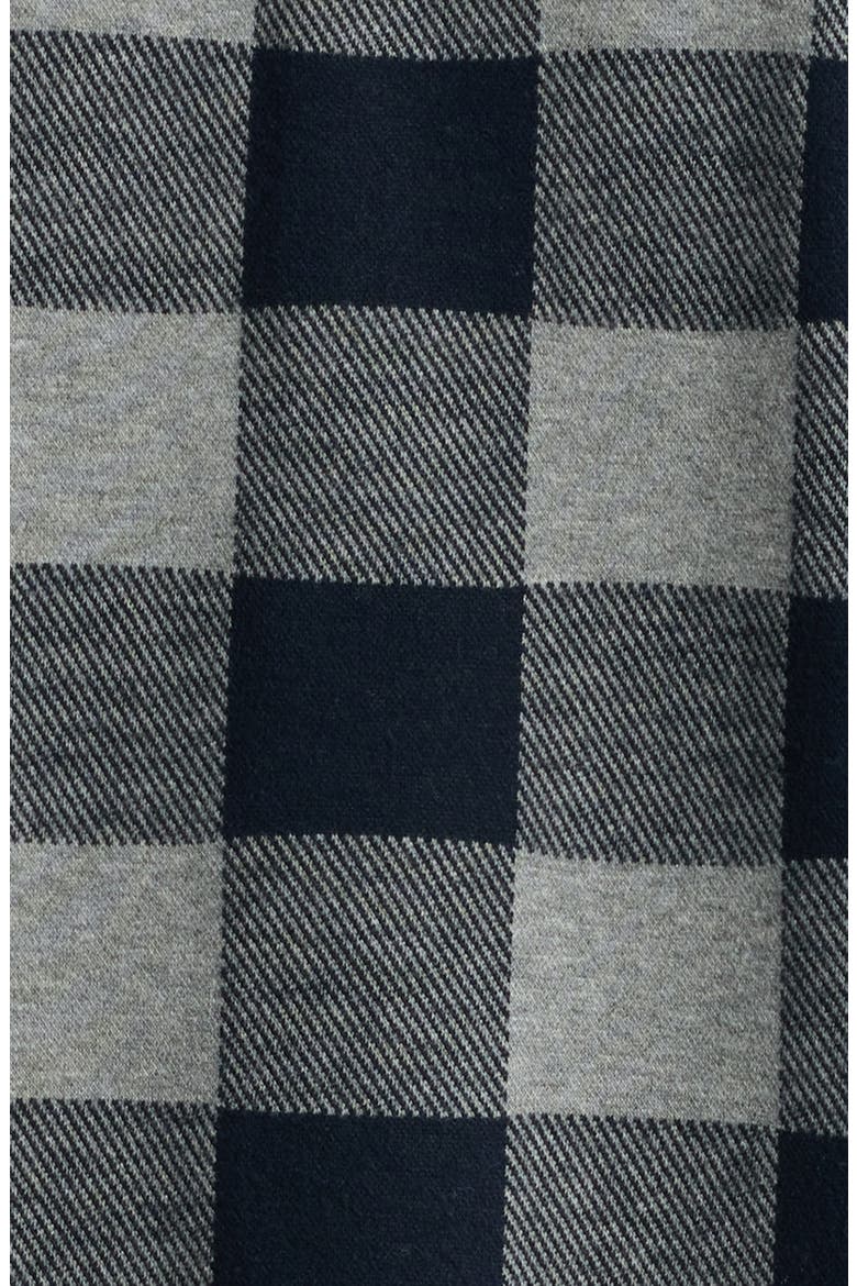 Plaid Knit Button-Up Shirt Jacket, Alternate, color, COASTAL/ HEATHER GREY