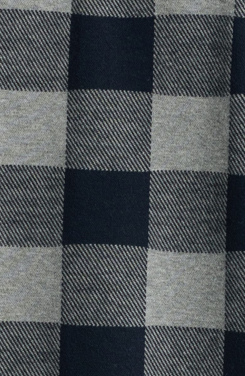 Vince Plaid Knit Button-Up Shirt Jacket, Alternate, color, Coastal/ Heather Grey