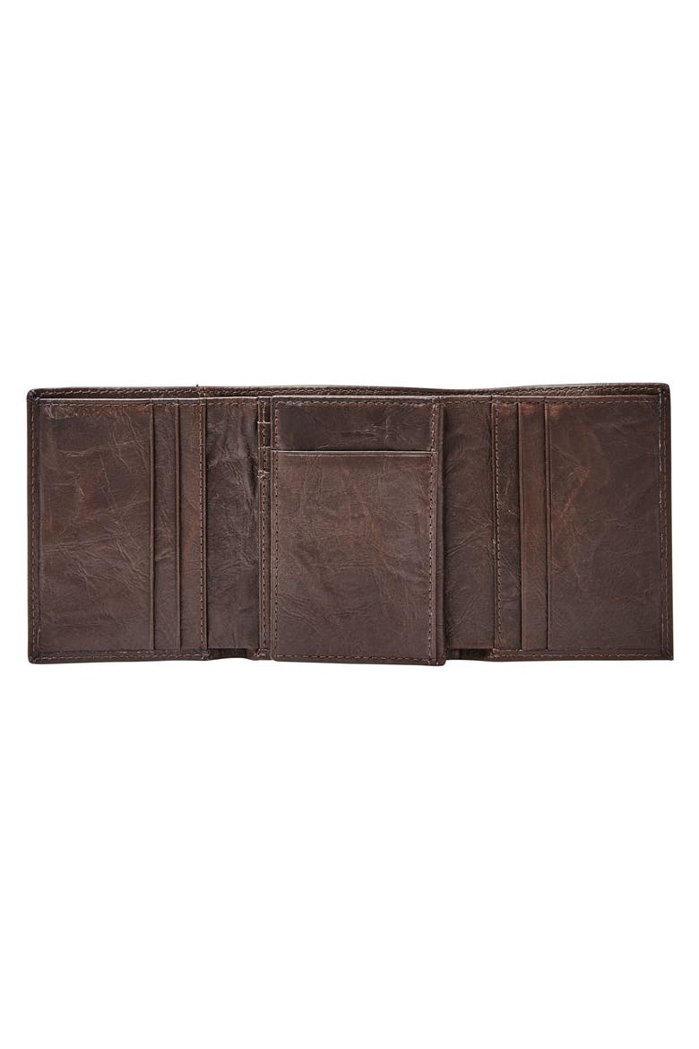 Neel Leather Wallet, Alternate, color, BROWN