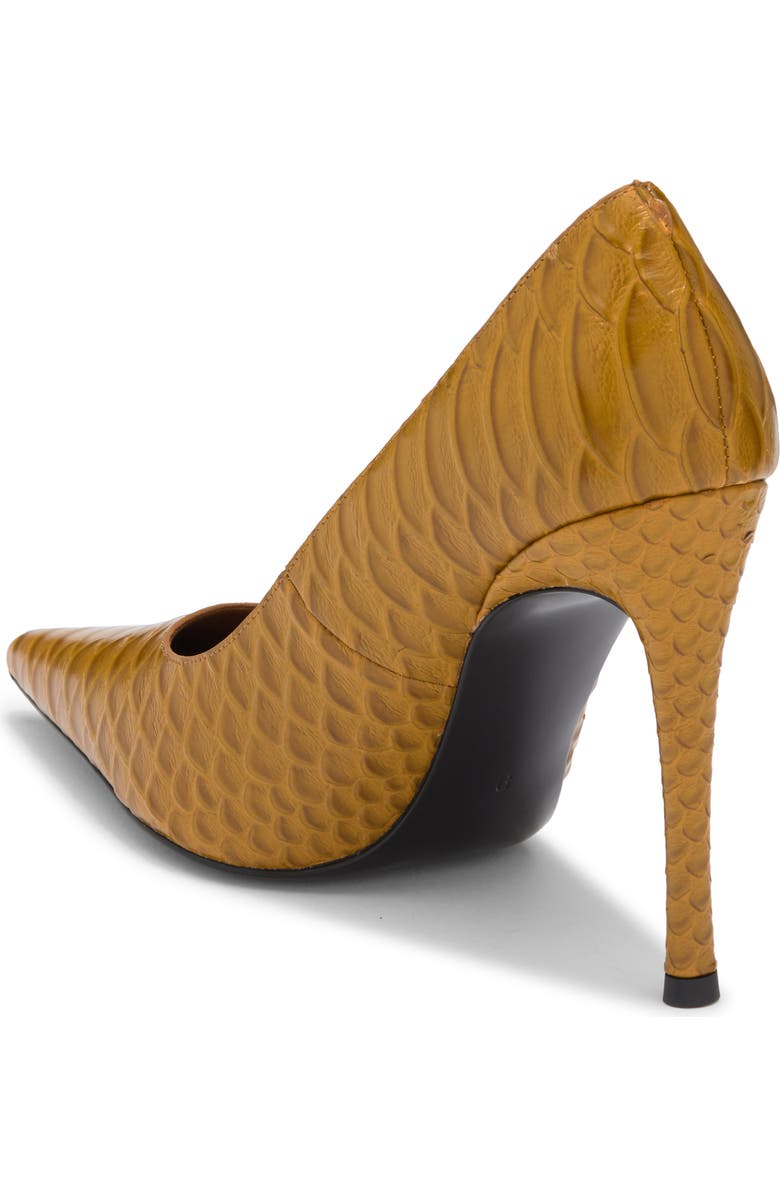 Jeffrey Campbell Good Luck Pump, Alternate, color, Mustard Snake