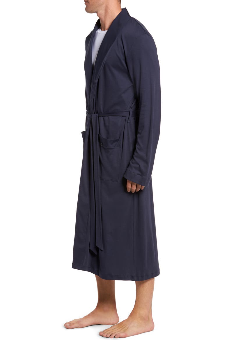 Night and Day Cotton Shawl Collar Robe, Alternate, color, BLACK IRIS
